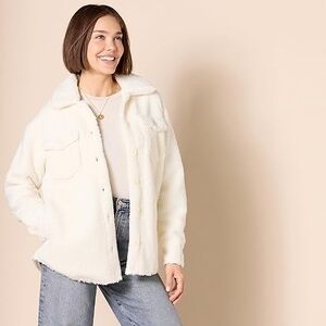 NWOT GOODTHREADS Cream Teddy Sherpa-Lined Jacket